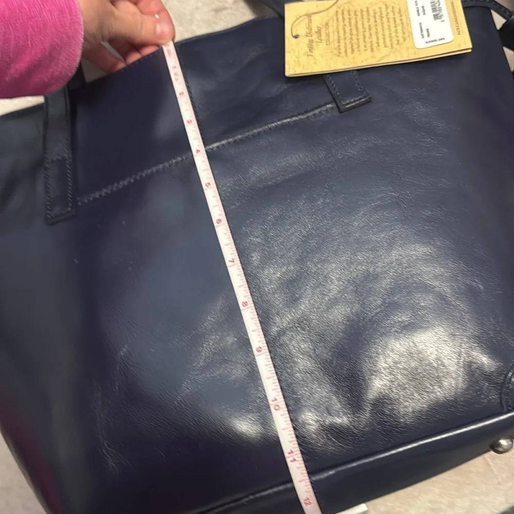 Patricia Nash Ocean Blue Leather Tote Bag, new - Picture 11 of 13